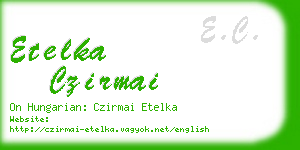 etelka czirmai business card